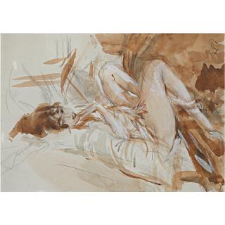 Giovanni Boldini - Italian reclining Lady