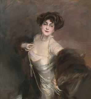 Giovanni Boldini - Italian signora Diaz Albertini