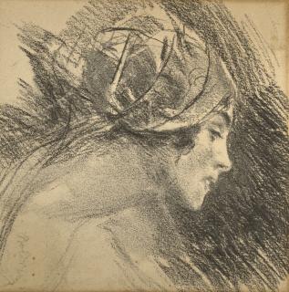 Giovanni Boldini - Tête de femme de profil