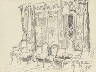 Giovanni Boldini - The exterior of an antique shop