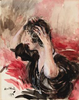 Giovanni Boldini - WOMAN FIXING HER HAIR