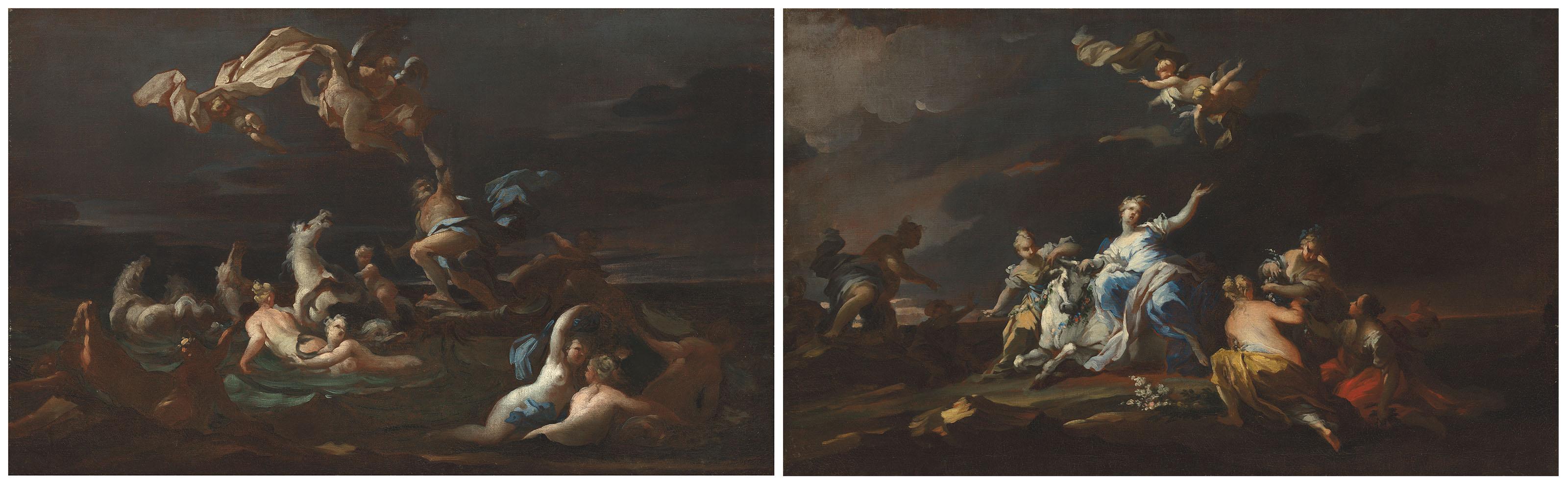 Giovanni Camillo Sagrestani - The Rape Of Europa; And The Triumph Of Neptune