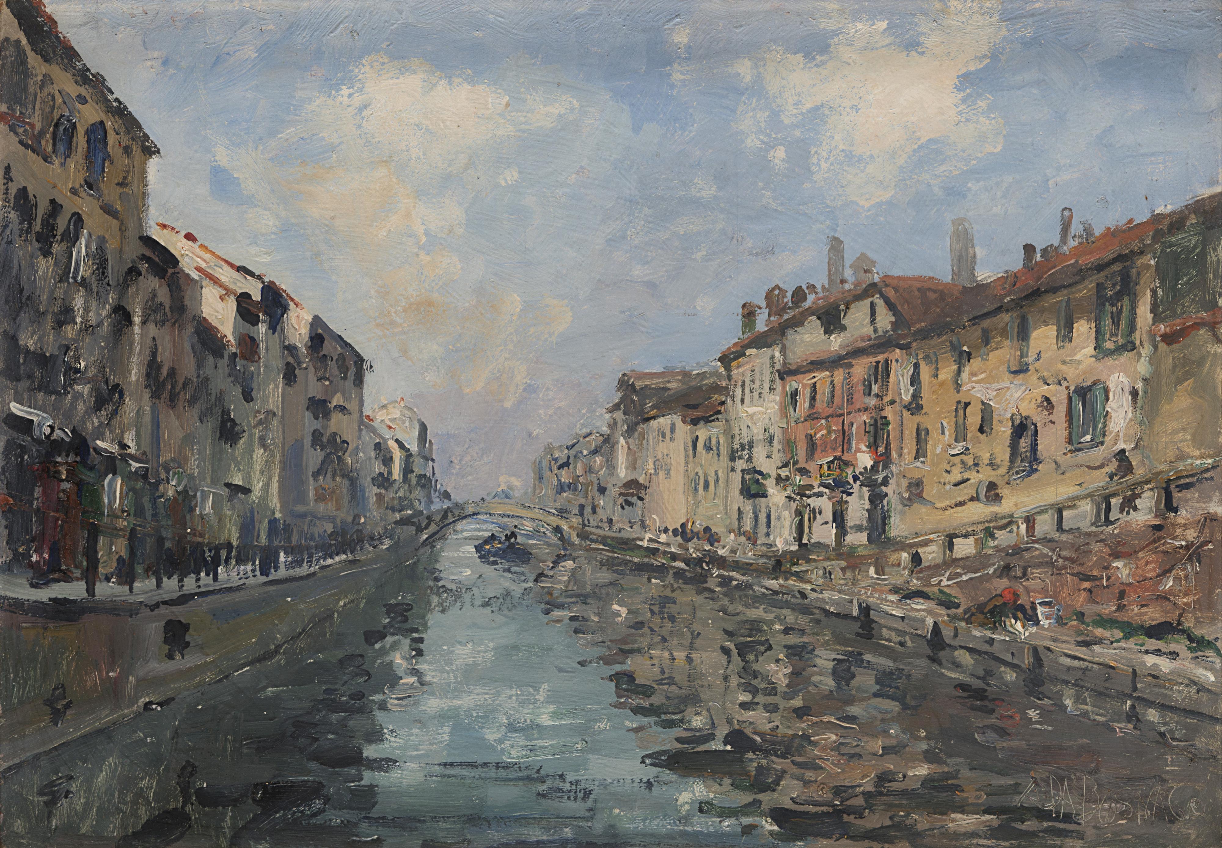 Giovanni Colombo da Busnago - Scorcio del Naviglio