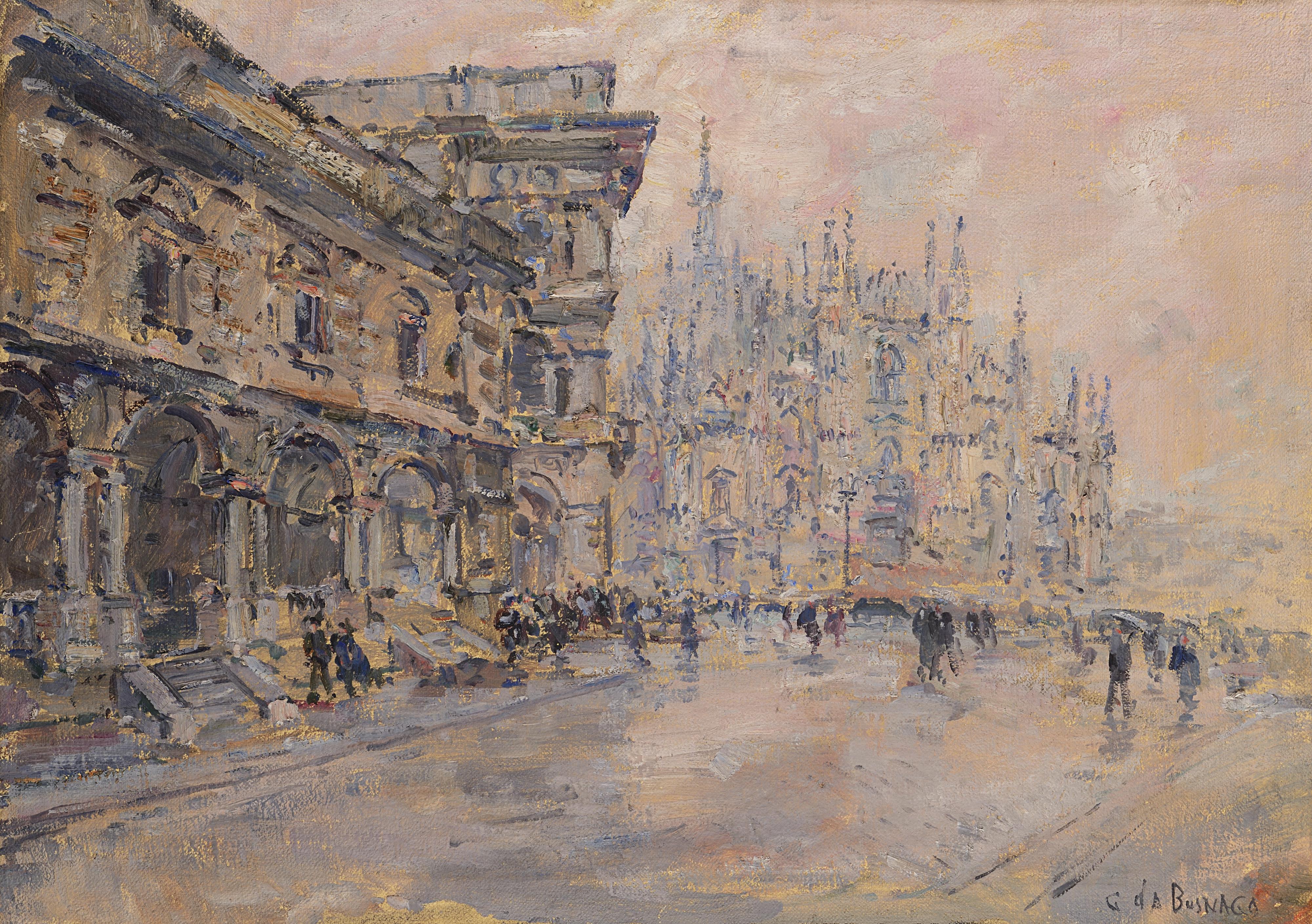 Giovanni Colombo da Busnago - Scorcio di Piazza del Duomo, Milano