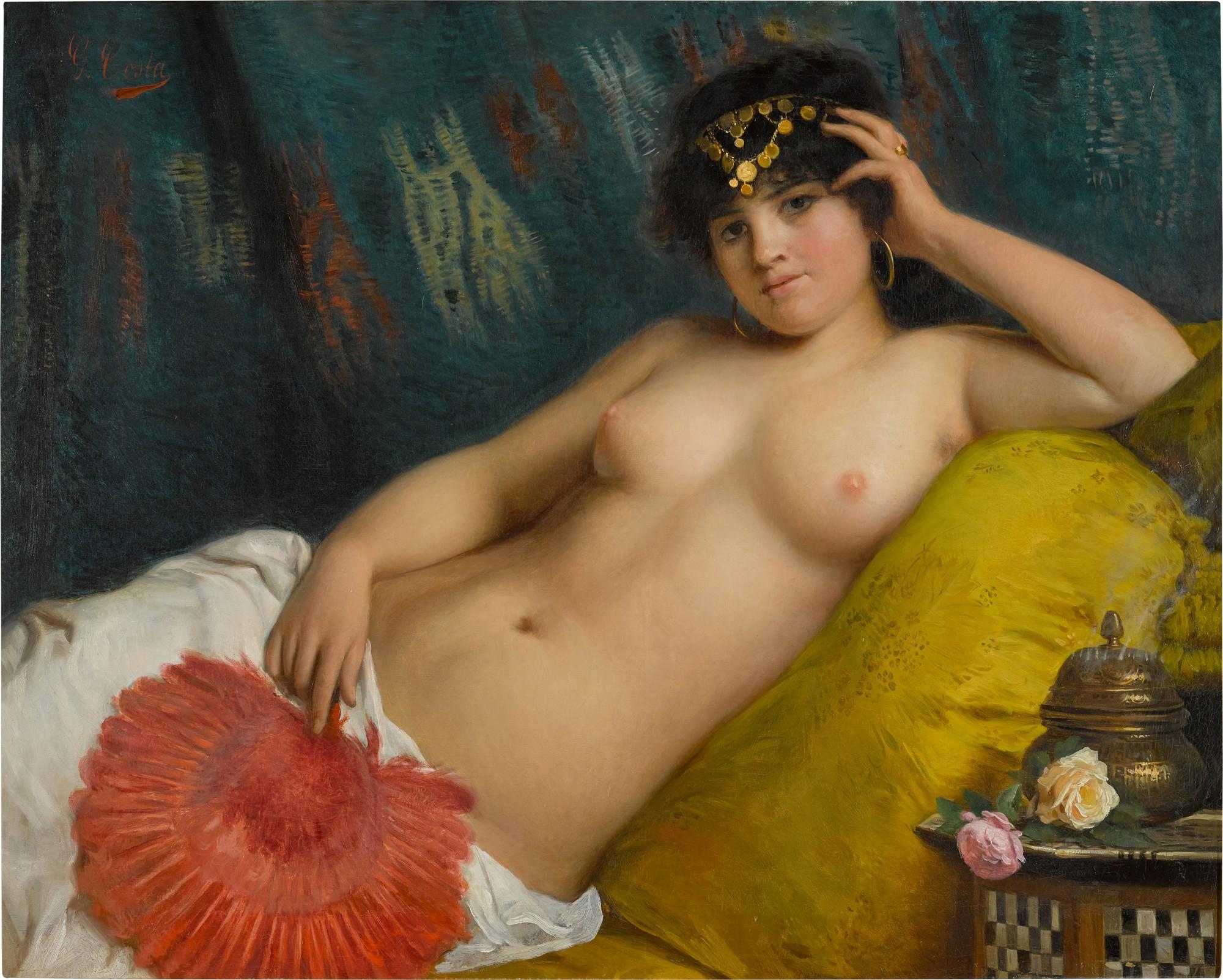 Giovanni Costa - The red fan