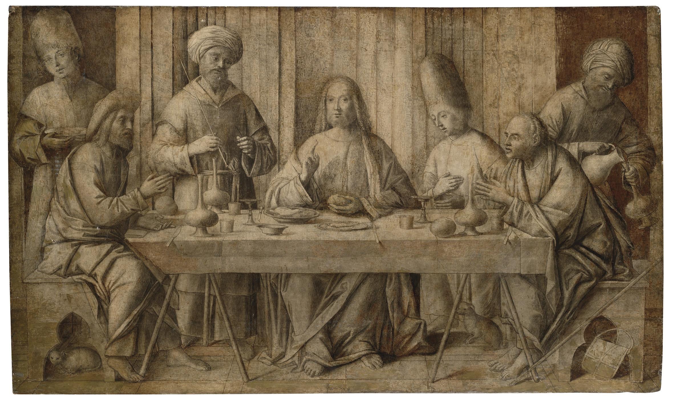 Giovanni Di Niccolo Mansueti - The Supper at Emmaus, en grisaille