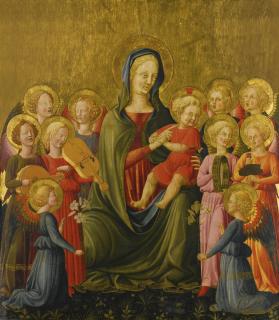 Giovanni Di Ser Giovanni Guidi - The Madonna And Child With A Host Of Musical Angels