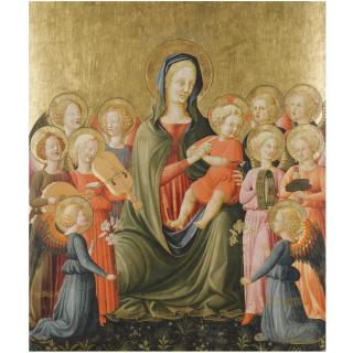 Giovanni di ser Giovanni Guidi - The Madonna And Child With Music-Making Angels