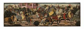 Giovanni di Ser Giovanni Guido - The slaying of Goliath: a cassone front