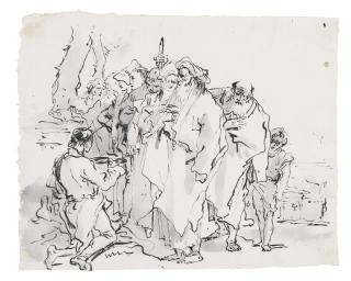 Giovanni Domenico Tiepolo - A Servant Before A Group Of Orientals