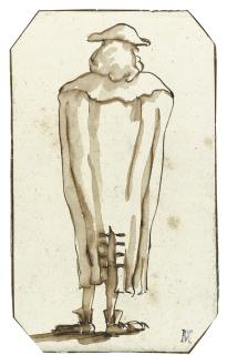 Giovanni Domenico Tiepolo - Caricature Of A Man Seen From Behind