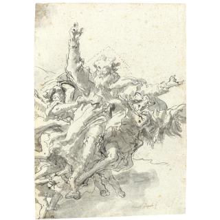 Giovanni Domenico Tiepolo - God The Father With Angels