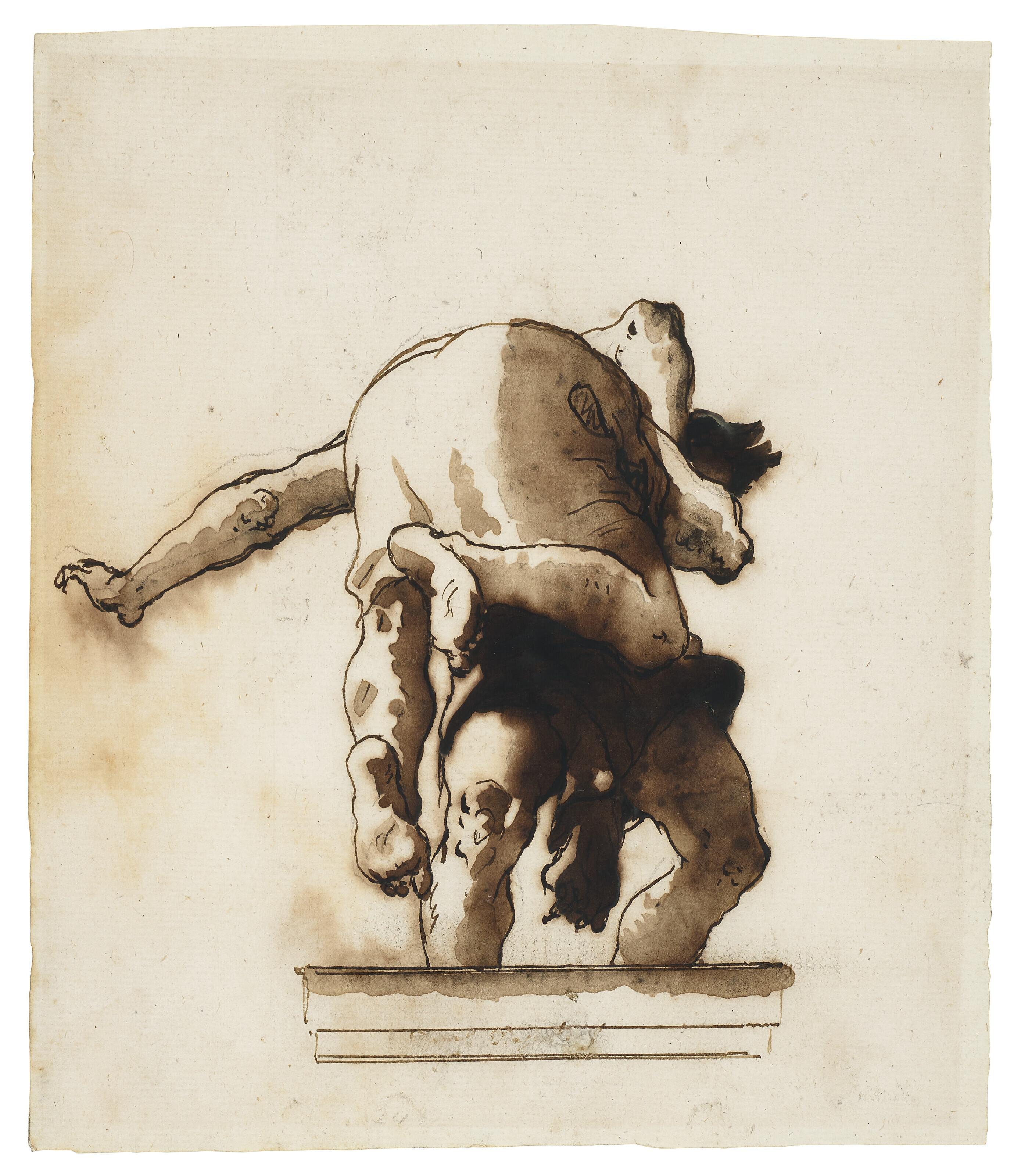 Giovanni Domenico Tiepolo - Hercules and Antaeus