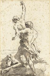 Giovanni Domenico Tiepolo - Hercules and Antaeus