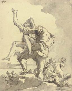 Giovanni Domenico Tiepolo - Hercules and Antaeus
