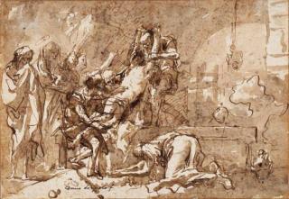 Giovanni Domenico Tiepolo - La mise au tombeau