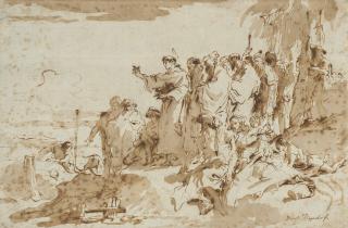 Giovanni Domenico Tiepolo - La Prédication de Saint Antoine