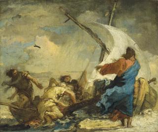 Giovanni Domenico Tiepolo - Le Christ calmant la tempête