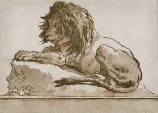 Giovanni Domenico Tiepolo - Lion Couché