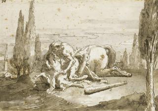 Giovanni Domenico Tiepolo - Nessus Abducting Dejanira