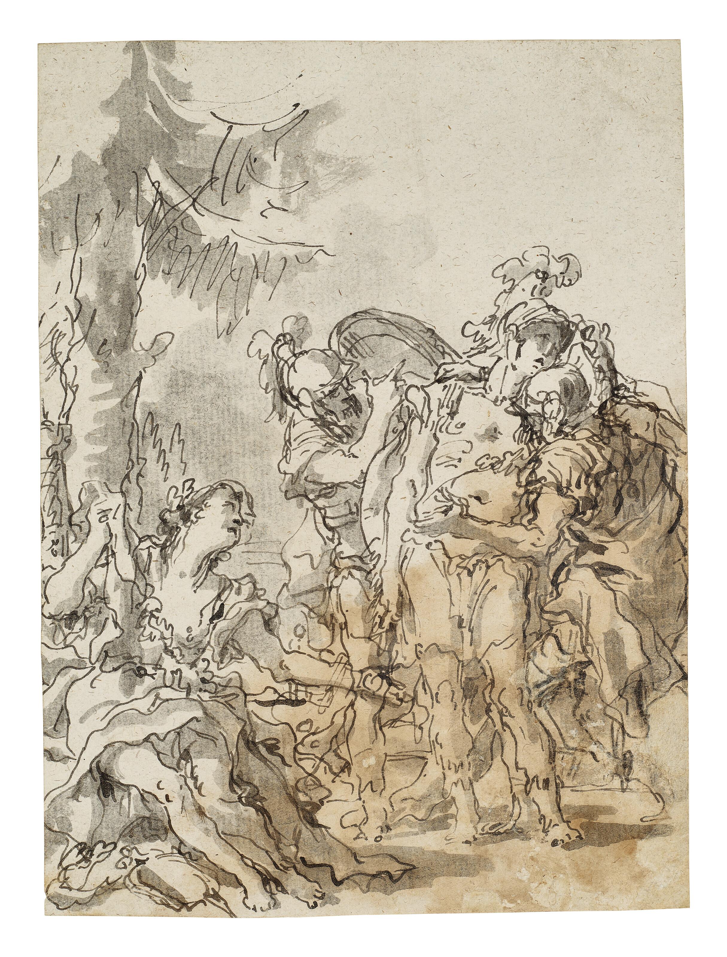 Giovanni Domenico Tiepolo - Rinaldo abandoning Armida