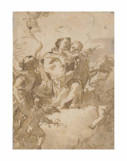 Giovanni Domenico Tiepolo - Saint Anthony of Padua and the Christ Child, flanked by an Angel and putti
