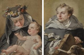 Giovanni Domenico Tiepolo - Saint Rose Of Lima; Saint Dominic