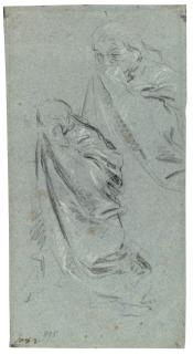 Giovanni Domenico Tiepolo - Studies For A Figure Of The Mourning St. John