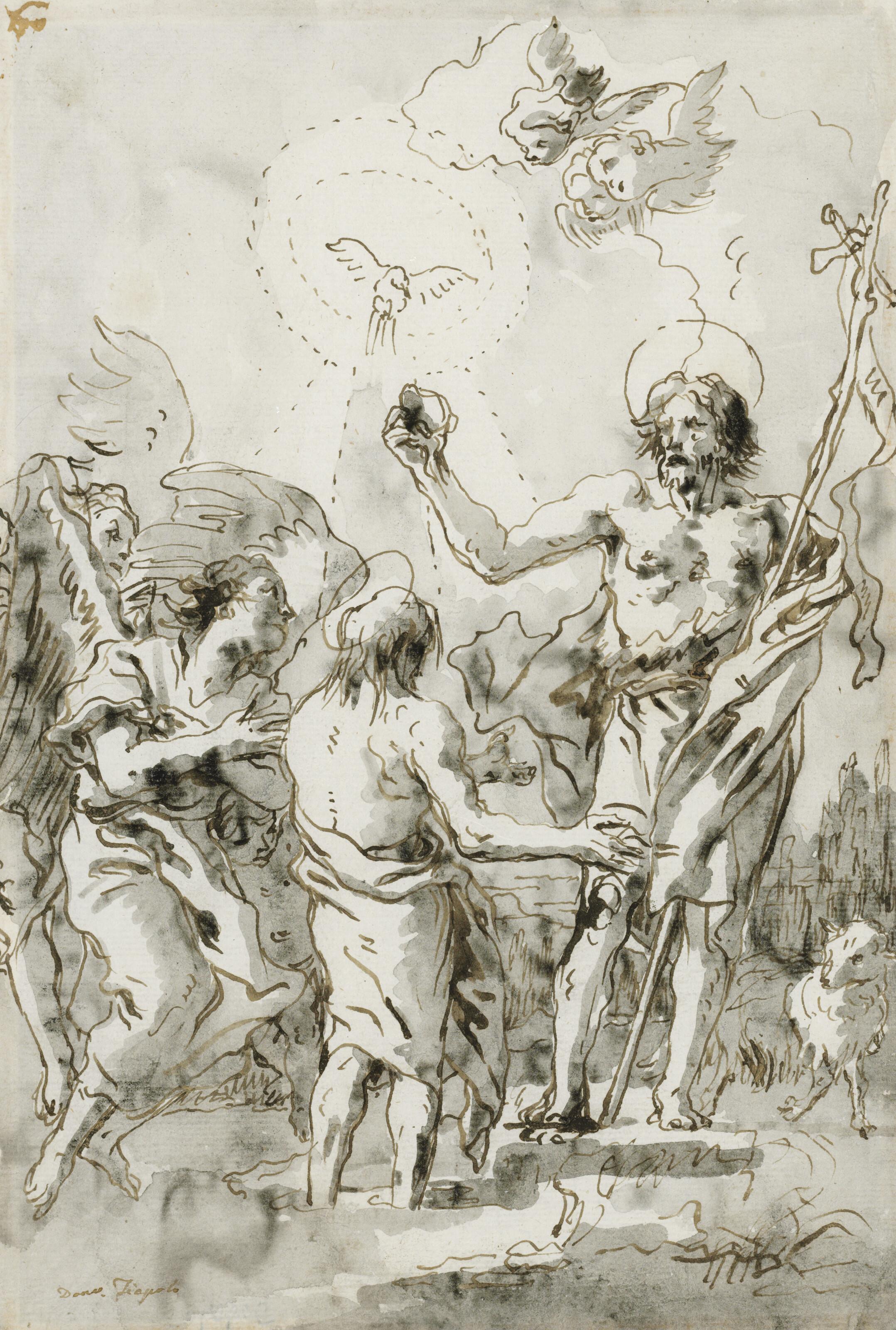 Giovanni Domenico Tiepolo - The Baptism of Christ