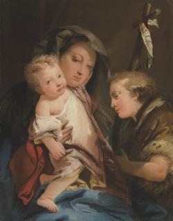Giovanni Domenico Tiepolo - The Madonna and Child with the Infant St John the Baptist