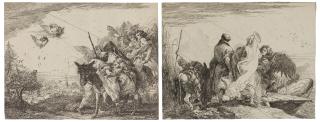 Giovanni Domenico Tiepolo - Two Plates from: The Flight into Egypt
