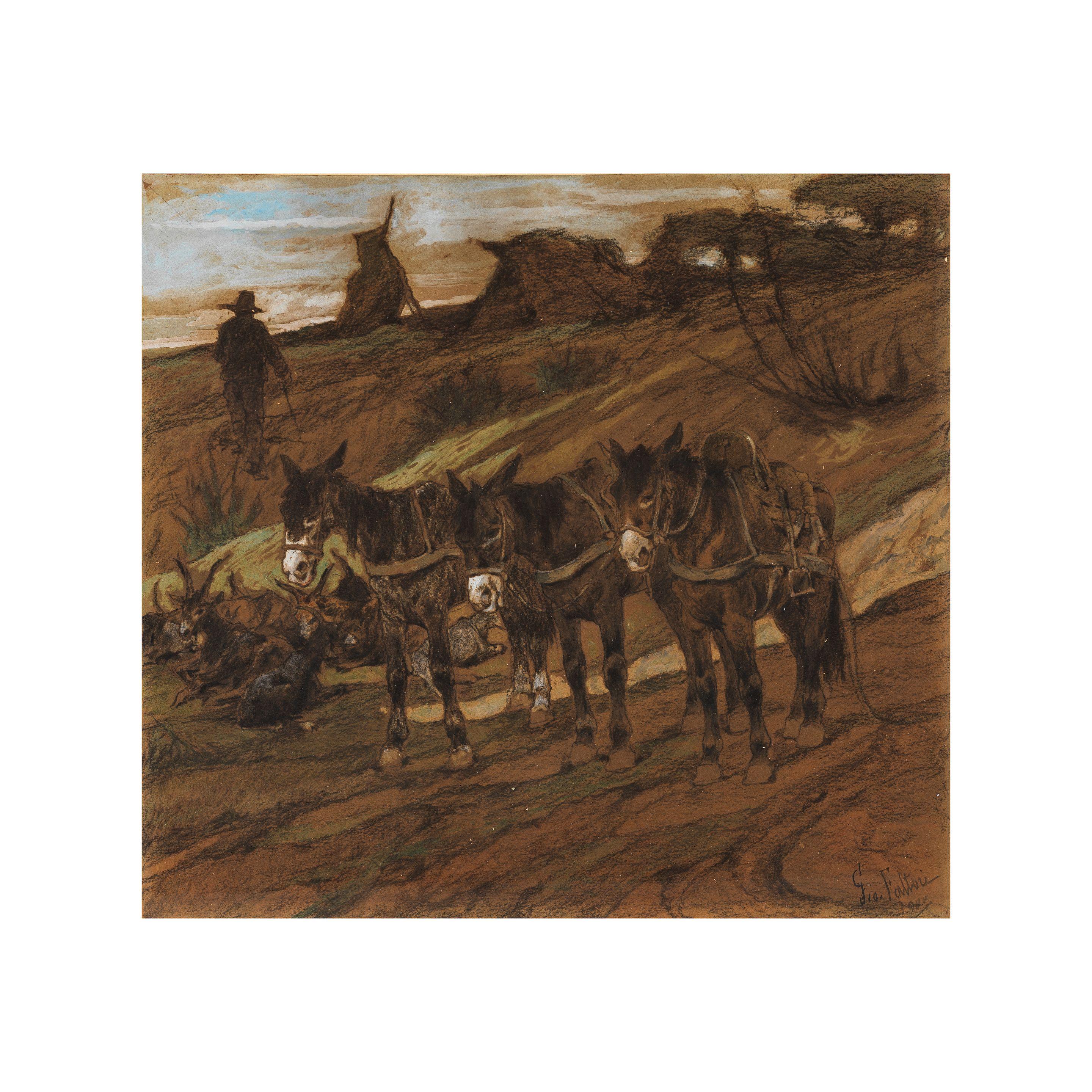 Giovanni Fattori - Asinelli in attesa