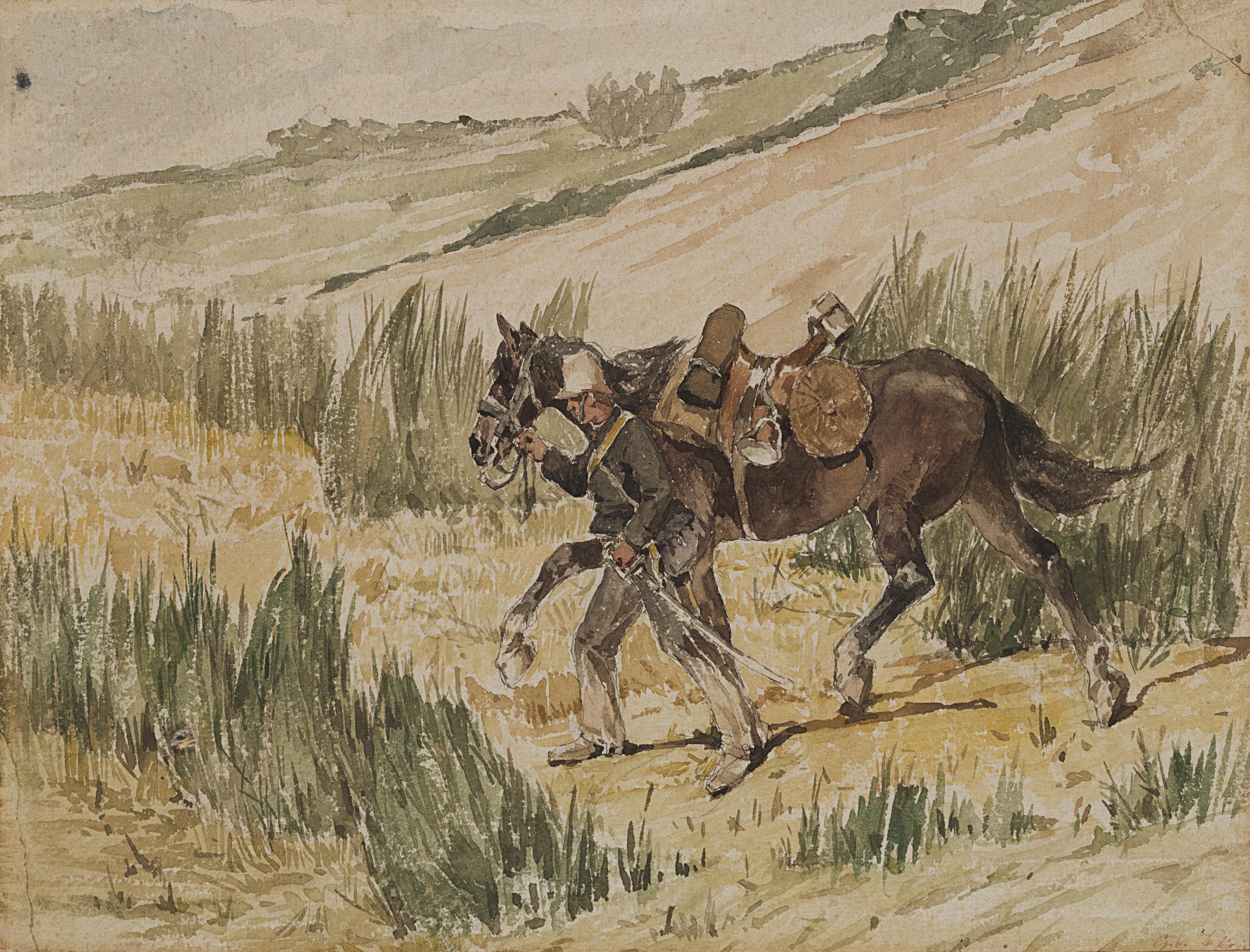 Giovanni Fattori - Cavalleggero in marcia