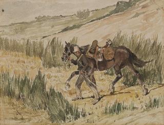 Giovanni Fattori - Cavalleggero in marcia