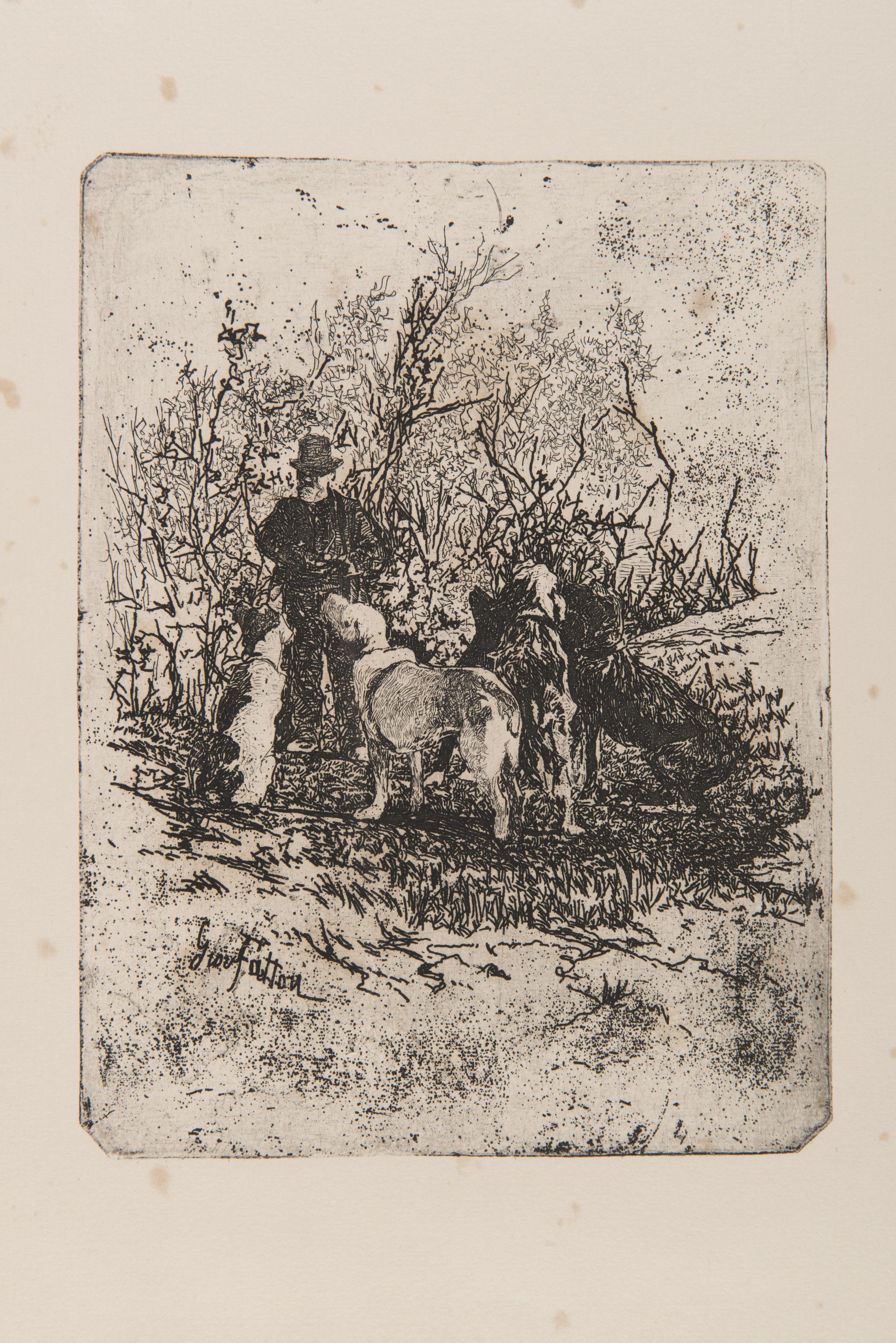Giovanni Fattori - Diego Martelli and his dogs