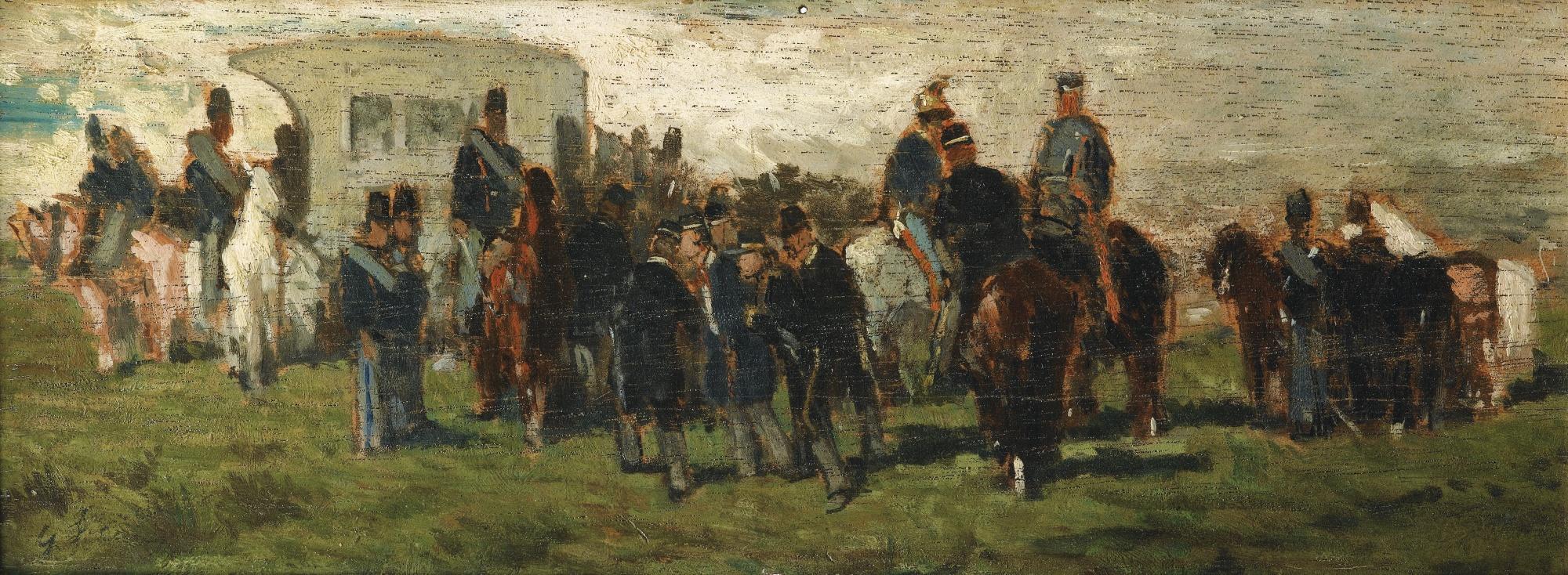 Giovanni Fattori - La Halte Des Militaires