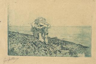 Giovanni Fattori - Ragazzo seduto in riva al mare