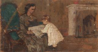 Giovanni Fattori - Ritratto della signora Angioli