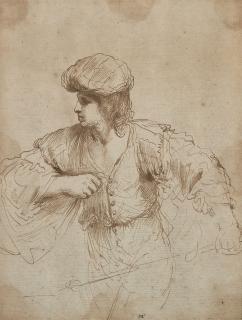 Giovanni Francesco Barbieri, Ii. Guercino - Homme au béret tenant une lance