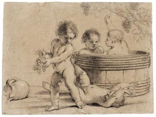 Giovanni Francesco Barbieri - Allegory of Autumn with wine-making putti