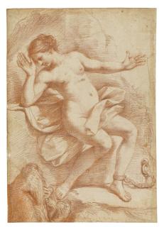 Giovanni Francesco Barbieri - Andromeda Chained To A Rock, Threatened By A Sea Monster