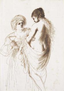 Giovanni Francesco Barbieri - Bathsheba attended by her maid