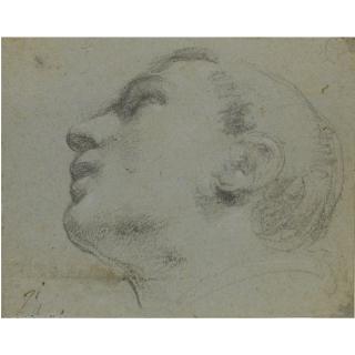 Giovanni Francesco Barbieri - Recto: The Head Of A Man Turned To The Left; Verso: Study Of Feet