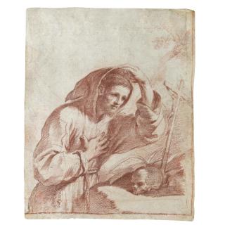 Giovanni Francesco Barbieri - Saint Francis In Contemplation Of A Crucifix