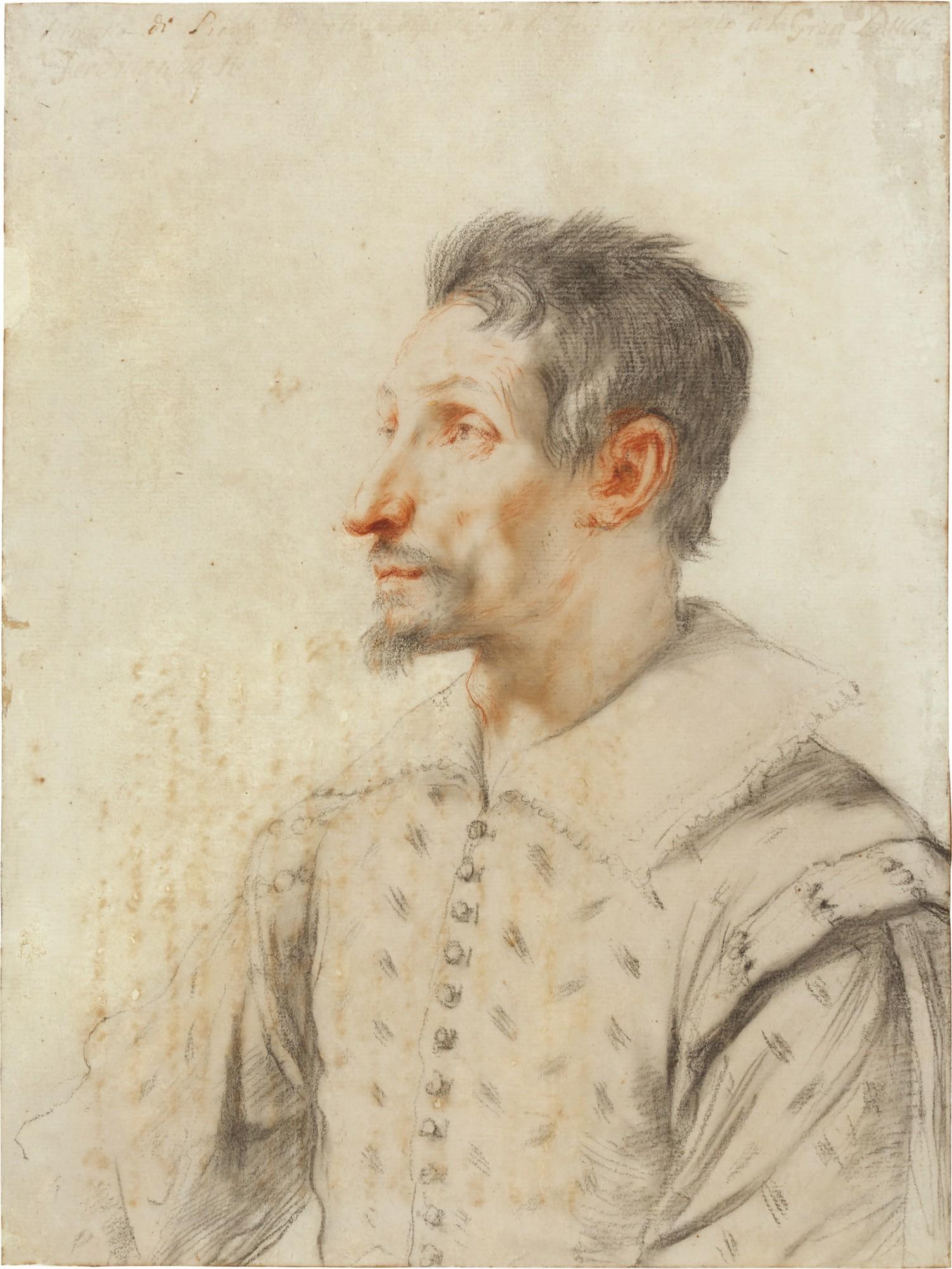 Giovanni Francesco Barbieri - Self-portrait, the head seen almost in profile