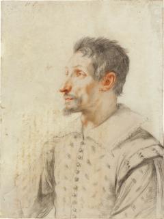 Giovanni Francesco Barbieri - Self-portrait, the head seen almost in profile