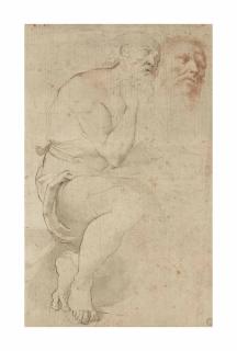 Giovanni Francesco Bezzi, Il Nosadella - Saint Jerome (recto); Sketches (verso)