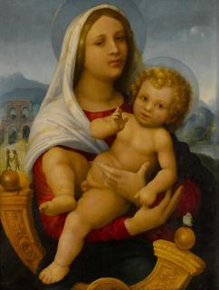 Giovanni Francesco Caroto - Madonna And Child In A Landscape
