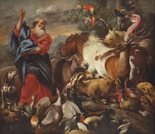 Giovanni Francesco Castiglione - God Creating the Animals