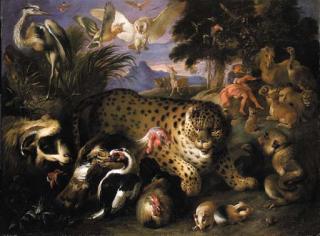 Giovanni Francesco Castiglione - Orpheus charming the animals